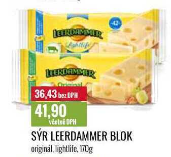 Ratio Sýr leerdammer blok 170g nabídka