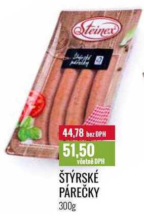 Ratio Štýrské párečky 300g nabídka