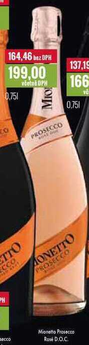 Ratio Mionetto prosecco rosé d.o.c. 0,75 l nabídka
