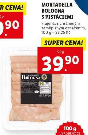 Lidl Mortadella bologna s pistáciemi, 120 g nabídka