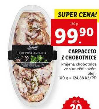 Lidl Carpaccio z chobotnice, 150 g nabídka
