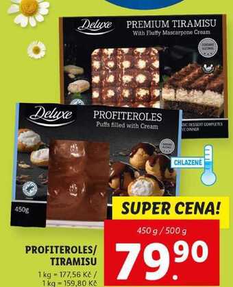Lidl Profiteroles/tiramisu, 450 g/500 g nabídka