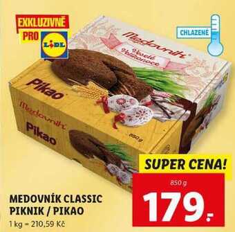 Lidl Medovník classic piknik / pikao, 850 g nabídka
