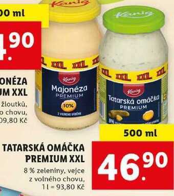 Lidl Tatarská omáčka premium xxl, 500 ml nabídka