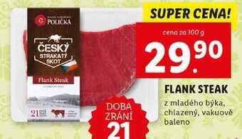 Lidl Flank steak, cena za 100 g nabídka