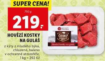 Lidl Hovězí kostky na guláš, 750 g nabídka