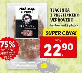 Lidl Tlačenka z přeštického vepřového, 100 g nabídka