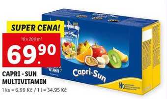 Lidl Capri - sun multivitamin, 10x 200 ml nabídka