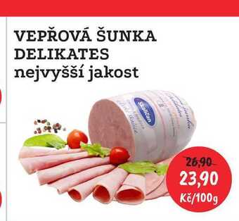 RABBIT řeznictví Vepřová šunka delikates nejvyšší jakost 100g nabídka