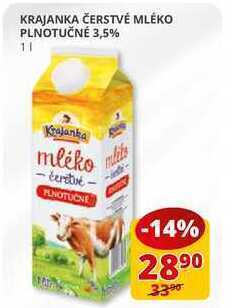 Flop Krajanka čerstvé mléko plnotučné 3,5% 1l nabídka