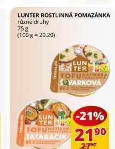 Flop Lunter rostlinná pomazánka různé druhy 75 g nabídka