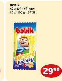 Flop Bobi̇k sýrové tyčinky 80 g nabídka