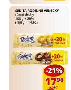 Flop Sedita rodinné věnečky různé druhy 100 g nabídka