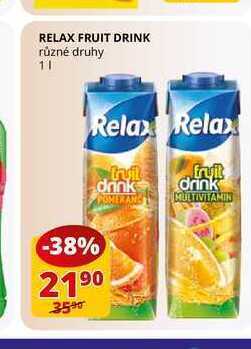 Flop Relax fruit drink různé druhy 1l nabídka