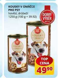 Flop Kousky v omáčce pro psy hovězí, drůbeží 1250 g nabídka