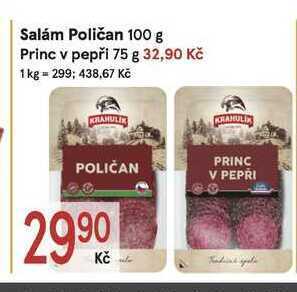 Žabka Krahulík poličan salám 100 g nabídka