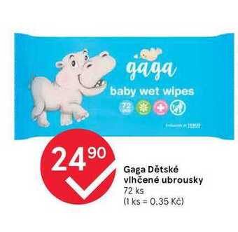 Tesco Gaga dětské vlhčené ubrousky 72 ks nabídka