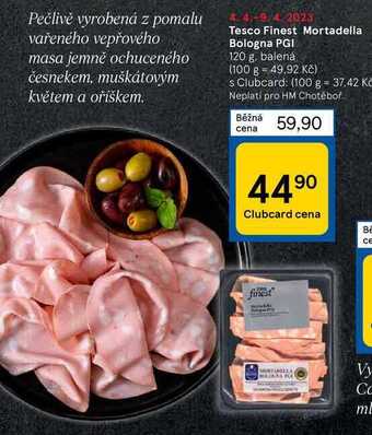 Tesco Tesco finest mortadella bologna pgi 120 g nabídka