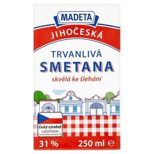 Tesco Madeta jihočeská smetana trvanlivá 31% 250ml nabídka