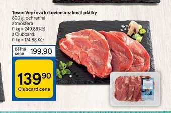 Tesco Tesco vepřová krkovice bez kosti plátky 800 g nabídka