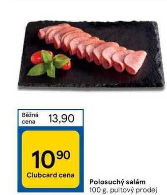 Tesco Polosuchý salám 100 g nabídka