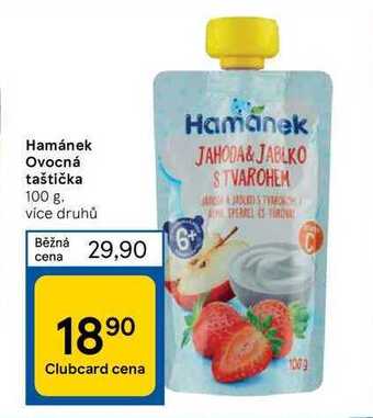 Tesco Hamánek ovocná taštička 100 g nabídka