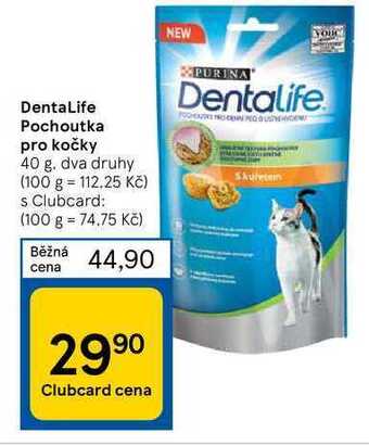 Tesco Dentalife pochoutka pro kočky 40 g nabídka
