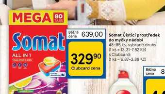 Tesco Somat čisticí prostředek do myčky nádobí 48-85 ks nabídka