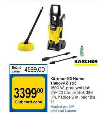 Tesco Kärcher k3 home tlakový čistič 1600 w nabídka