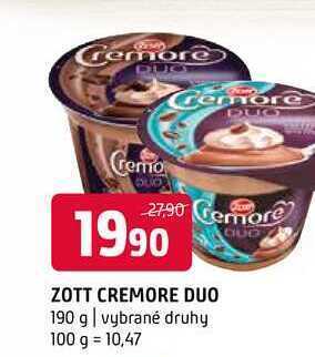 Terno Zott cremore duo 190 g nabídka