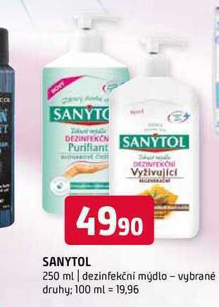 Terno Sanytol 250 ml dezinfekční mýdlo nabídka