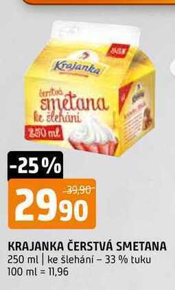 Terno Krajanka čerstvá smetana 250 ml nabídka