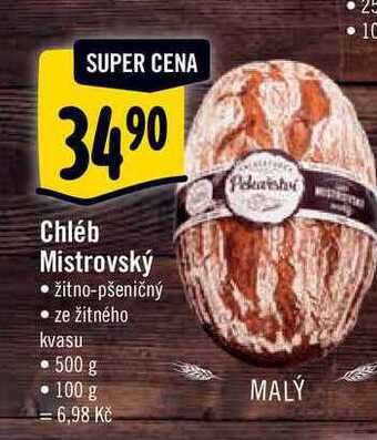 Albert Chléb mistrovský žitno-pšeničný 500 g nabídka