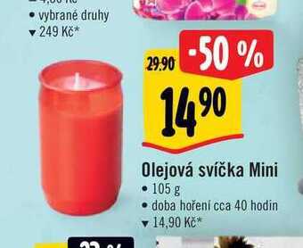 Albert Olejová svíčka mini • 105 g nabídka