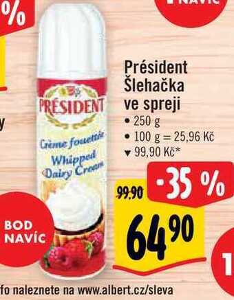 Albert Président šlehačka ve spreji • 250 g nabídka