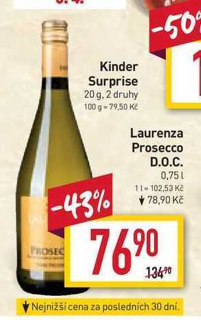 Billa Laurenza prosecco d.o.c. 0,75l nabídka