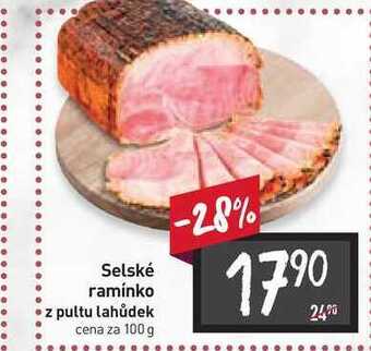 Billa Selské ramínko z pultu lahůdek cena za 100 g nabídka