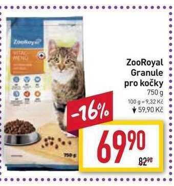 Billa Zooroyal granule pro kočky 750 g nabídka