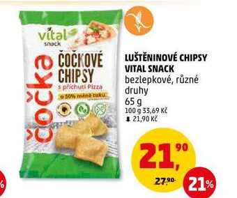 Penny Market Luštěninové chipsy vital snack, 65 g nabídka