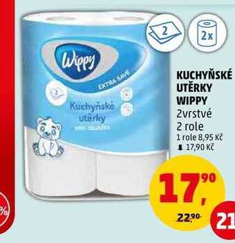 Penny Market Kuchyňské utěrky wippy, 2 role nabídka