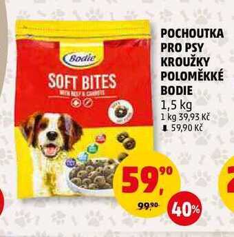 Penny Market Pochoutka pro psy kroužky poloměkké bodie, 1,5 kg nabídka