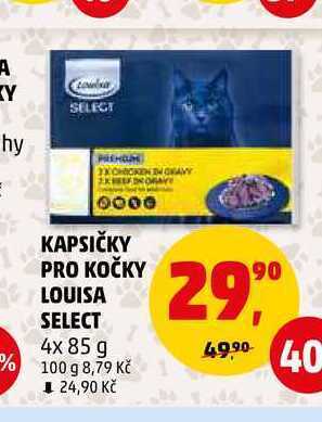 Penny Market Kapsičky pro kočky louisa select, 4x 85 g nabídka