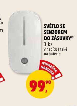 Penny Market Světlo se senzorem do zásuvky, 1 ks nabídka