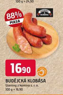 Trefa Budějcká klobása 100g nabídka