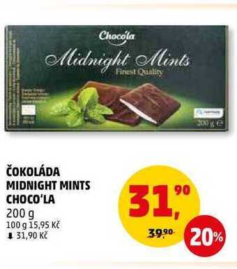 Penny Market Čokoláda midnight mints choco'la, 200 g nabídka