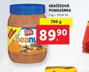 Lidl Arašídová pomazánka nabídka