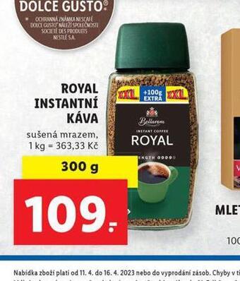 Lidl Royal instantní káva nabídka