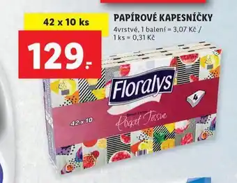 Lidl Florasyl papírové kapesníky nabídka