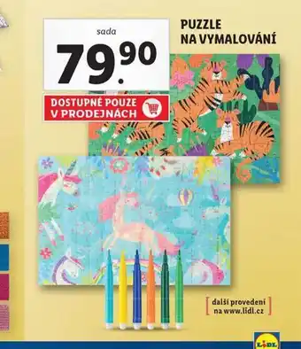 Lidl Puzzle na vybarvování nabídka