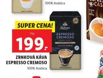 Lidl Zrnková káva espresso cremoso nabídka